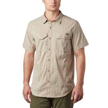 Columbia Silver Ridge Lite Plaid Short Sleeve, Camisa Coral Claro Para Hombre | 473501-YVE